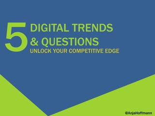 @AnjaHoffmann
DIGITAL TRENDS
& QUESTIONS
UNLOCK YOUR COMPETITIVE EDGE5
 