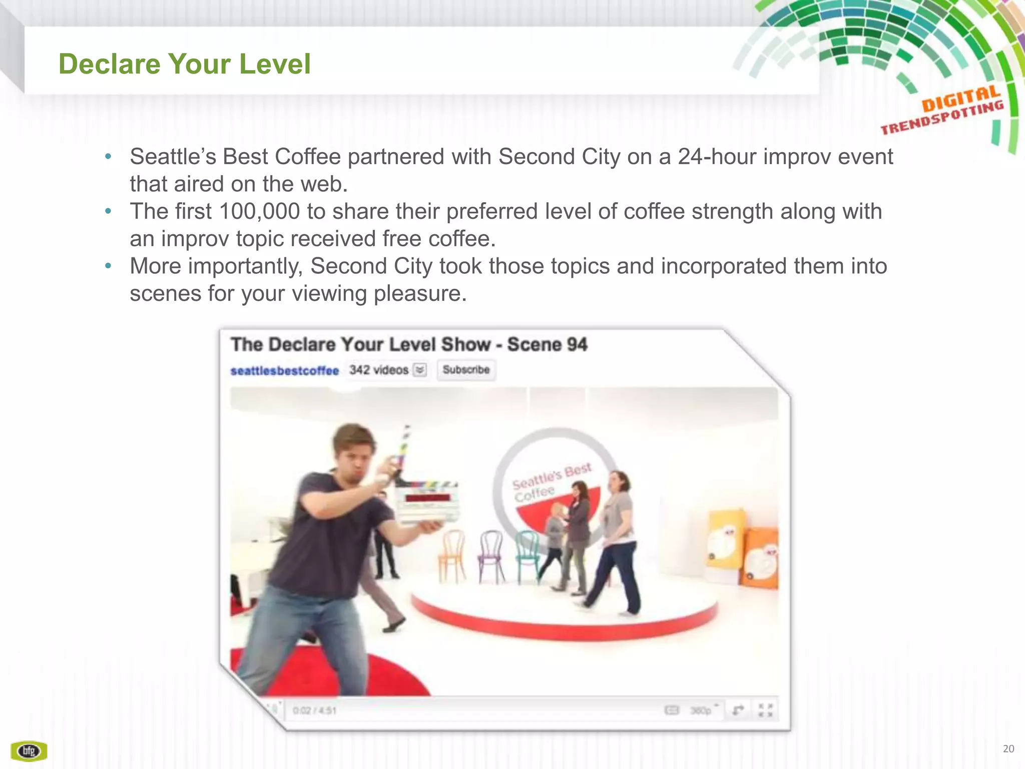 The same goes for big events like festivals, concerts and sports. These are topics where passionate viewers/participants are likely to have conversations.