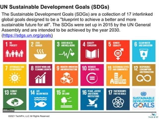 ©2021 TechIPm, LLC All Rights Reserved
The Sustainable Development Goals (SDGs) are a collection of 17 interlinked
global ...