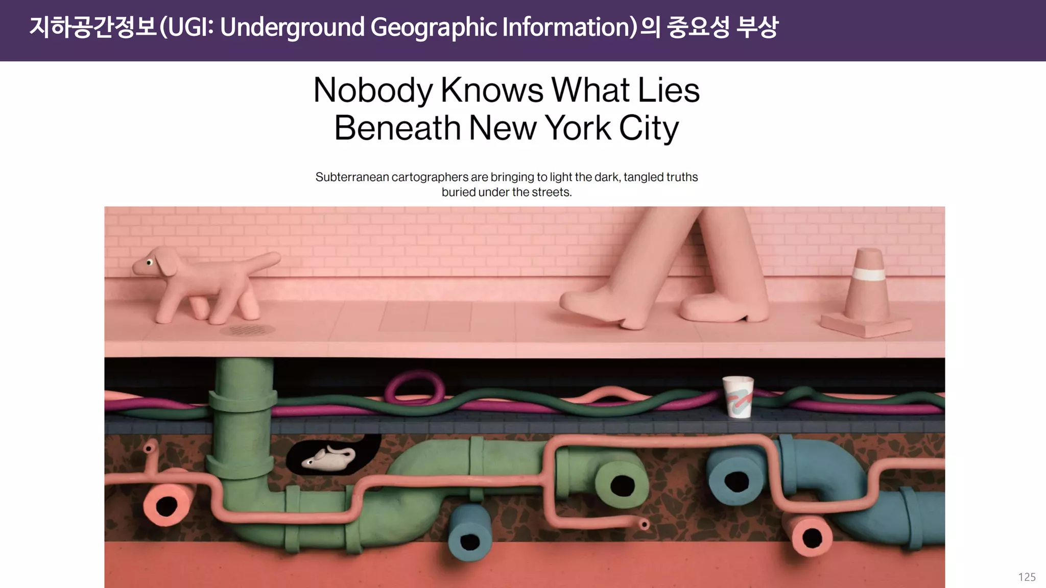 지하공간정보(UGI: Underground Geographic Information)의 중요성 부상
125
 