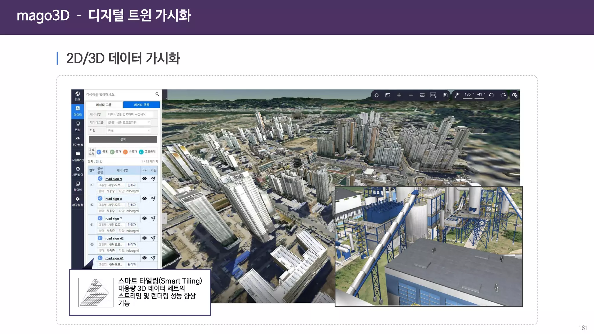 mago3D – 디지털 트윈 가시화
181
 