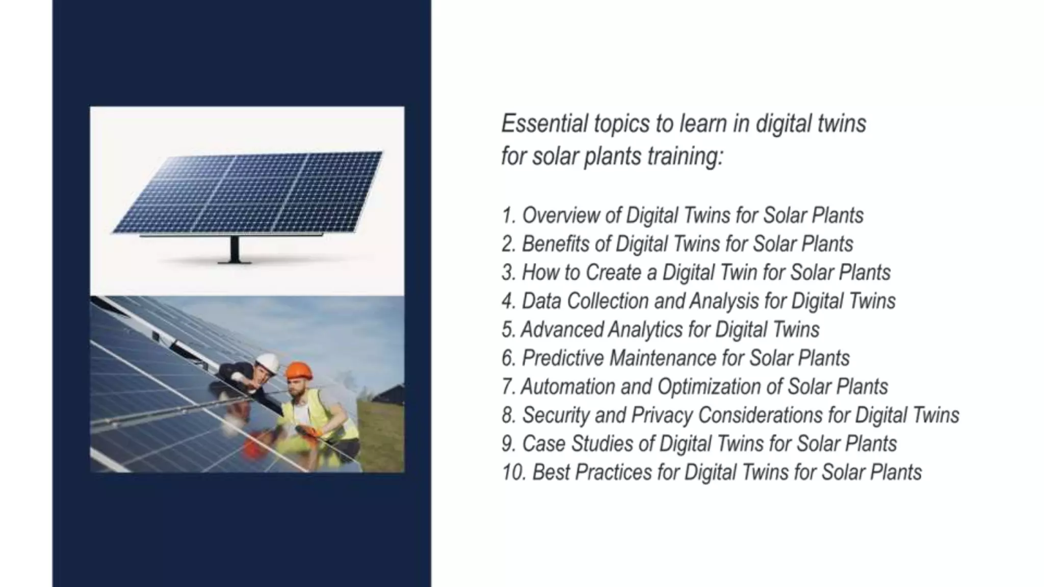 Photo inspiration: Visual Reference: Digital Twins Training For Solar Plant