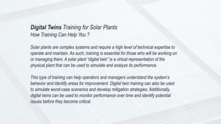 Digital Twins Training for Solar Plant
