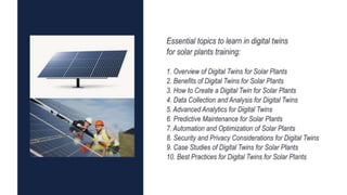 Digital Twins Training for Solar Plant