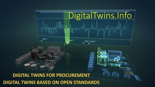 DigitalTwins.Info
DIGITAL TWINS FOR PROCUREMENT
DIGITAL TWINS BASED ON OPEN STANDARDS
 