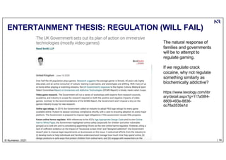 | 19
© Numenor, 2021
ENTERTAINMENT THESIS: REGULATION (WILL FAIL)
The natural response of
families and governments
will be to attempt to
regulate gaming.
If we regulate crack
cocaine, why not regulate
something similarly as
biochemically addictive?
https://www.lexology.com/libr
ary/detail.aspx?g=117a58f4-
8809-493e-8836-
dc78a3539a1d
 