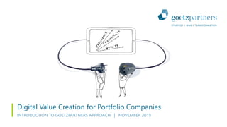 Digital Value Creation for Portfolio Companies
INTRODUCTION TO GOETZPARTNERS APPROACH | NOVEMBER 2019
 