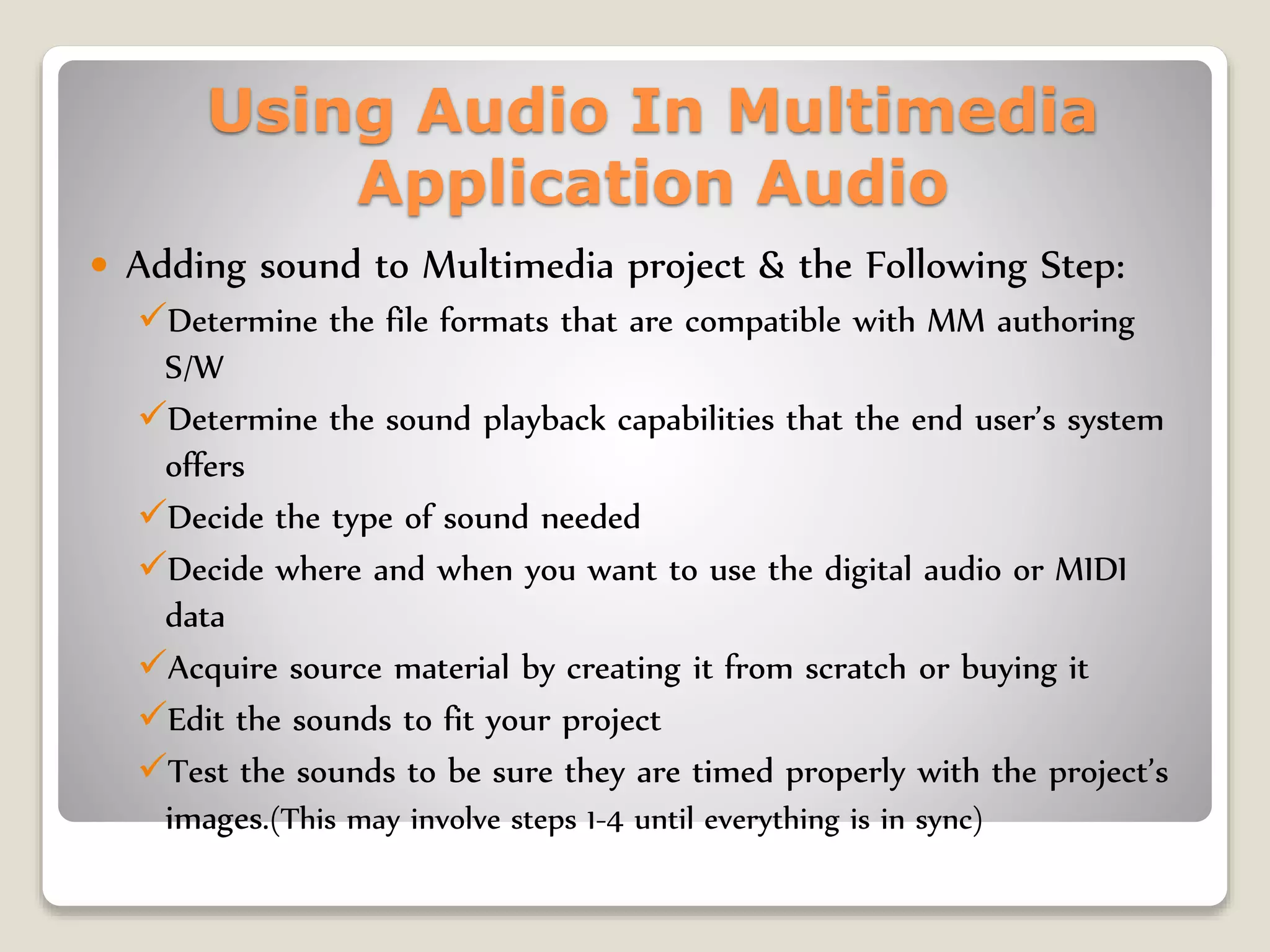 Digital Audio in Multimedia | PPTX
