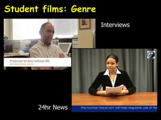 Student films: Genre
Interviews
24hr News
 
