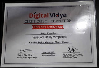 Digital vidya final certificate