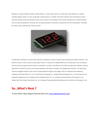 Digital voltmeter | PDF