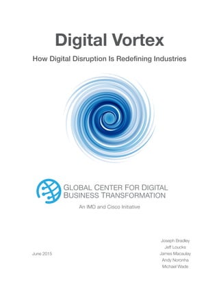An IMD and Cisco Initiative
Joseph Bradley
Jeff Loucks
James Macaulay
Andy Noronha
Michael Wade
June 2015
Digital Vortex
H...