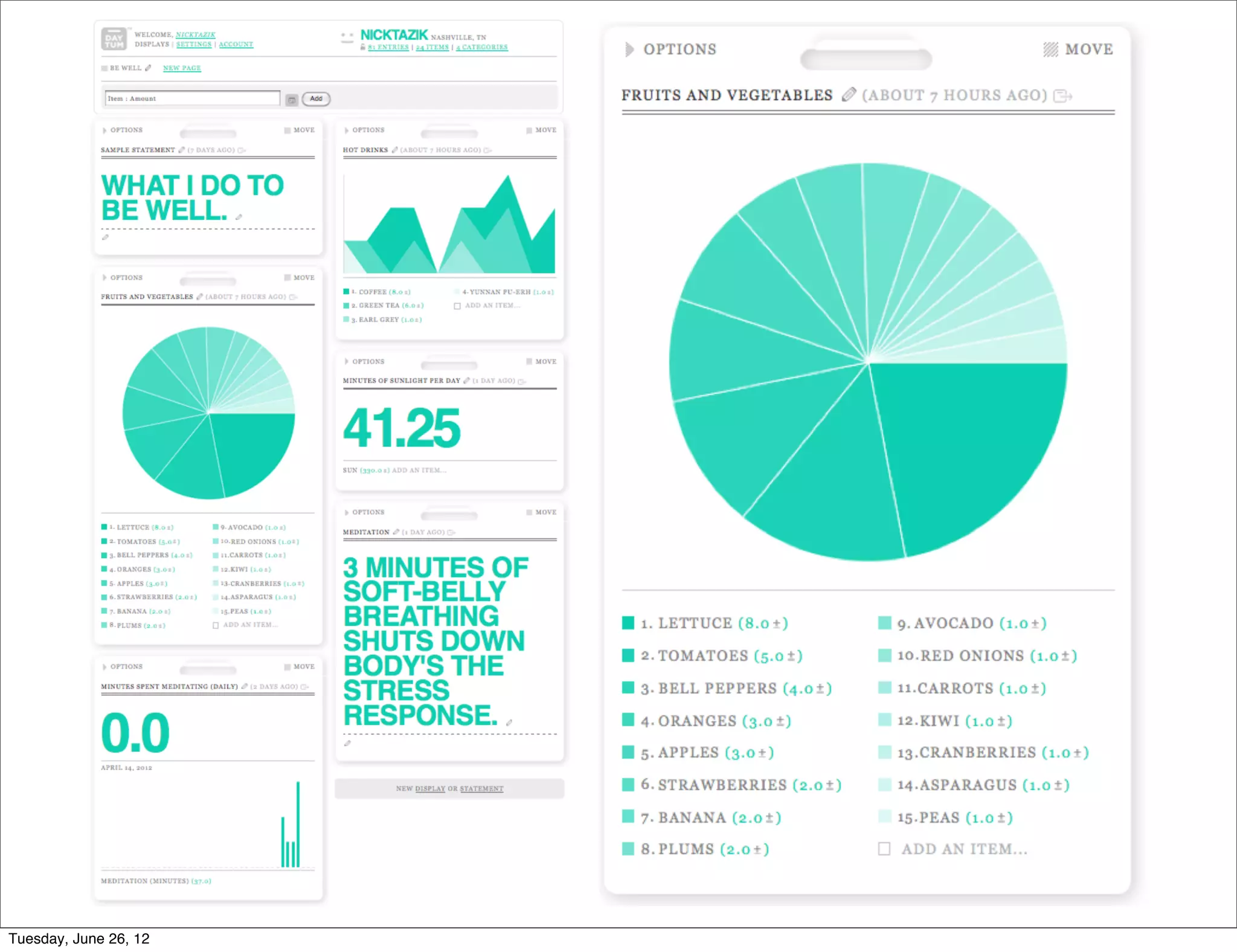 Tuesday, June 26, 12
 