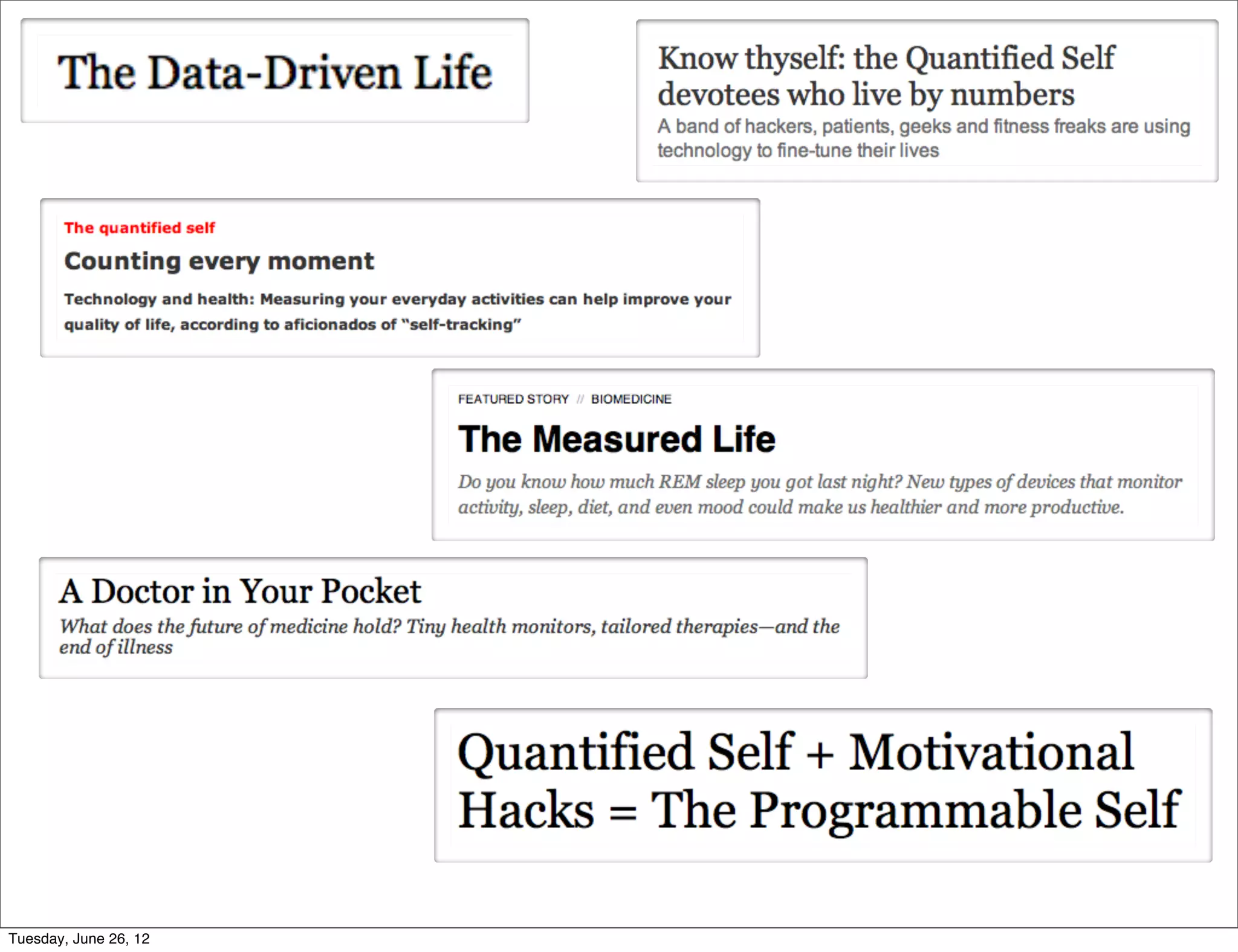 Tuesday, June 26, 12
 