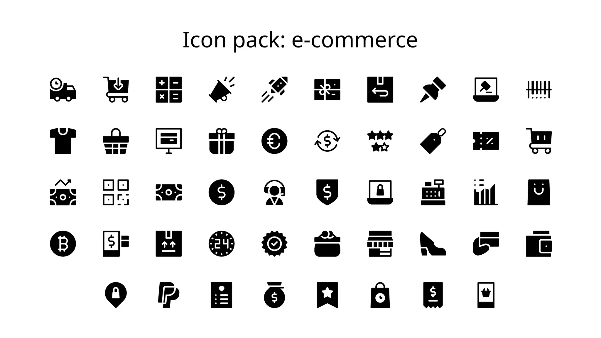 Icon pack: e-commerce
 