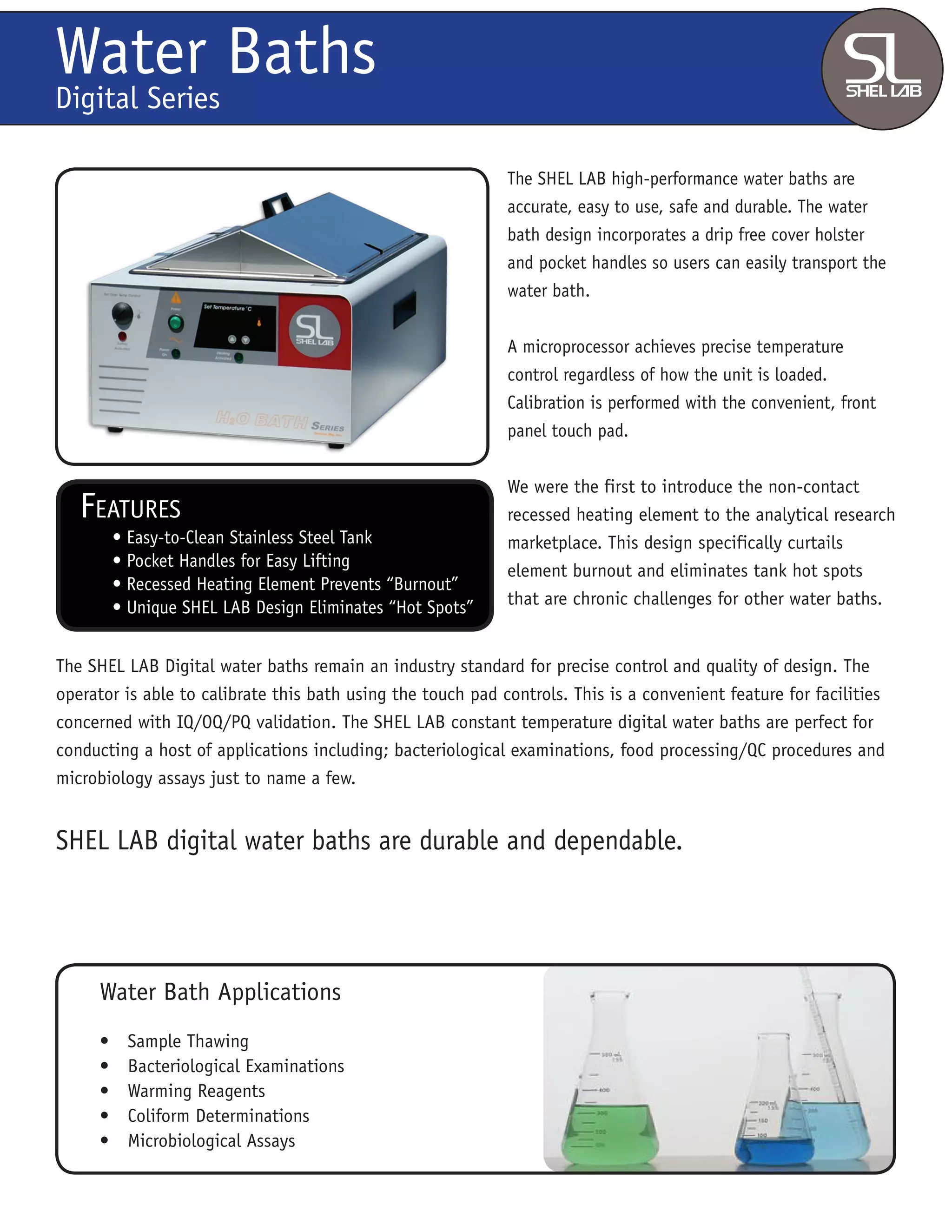 Digital Water Bath SWB2, SWB7, SWB15, SWB23, SWB715 PDF