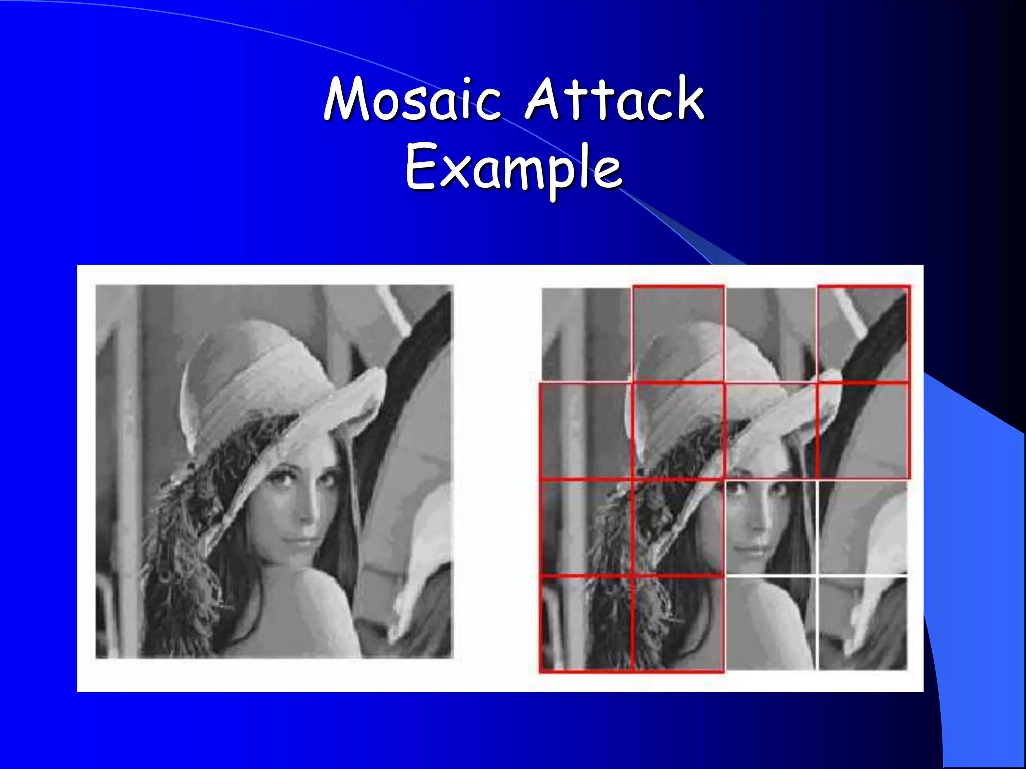 Mosaic Attack
Example
 