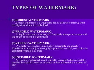 Digital watermarking | PPTX