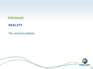 12
Intranet
REALITY
The internal website.
 