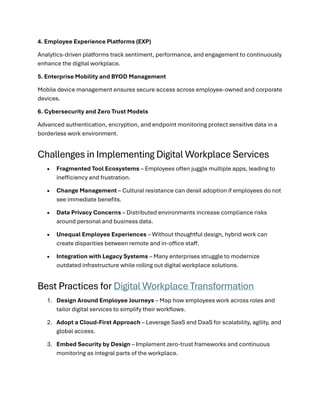 Digital Workplace Services: Redefining the Future of Work | PDF