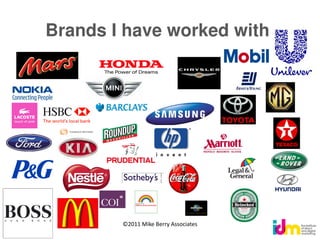 Brands I have worked with.




        ©2011 Mike Berry Associates
 