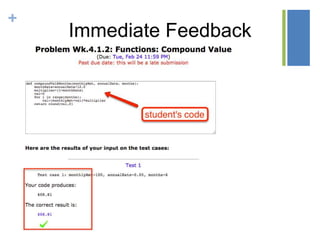 +
Immediate Feedback
 