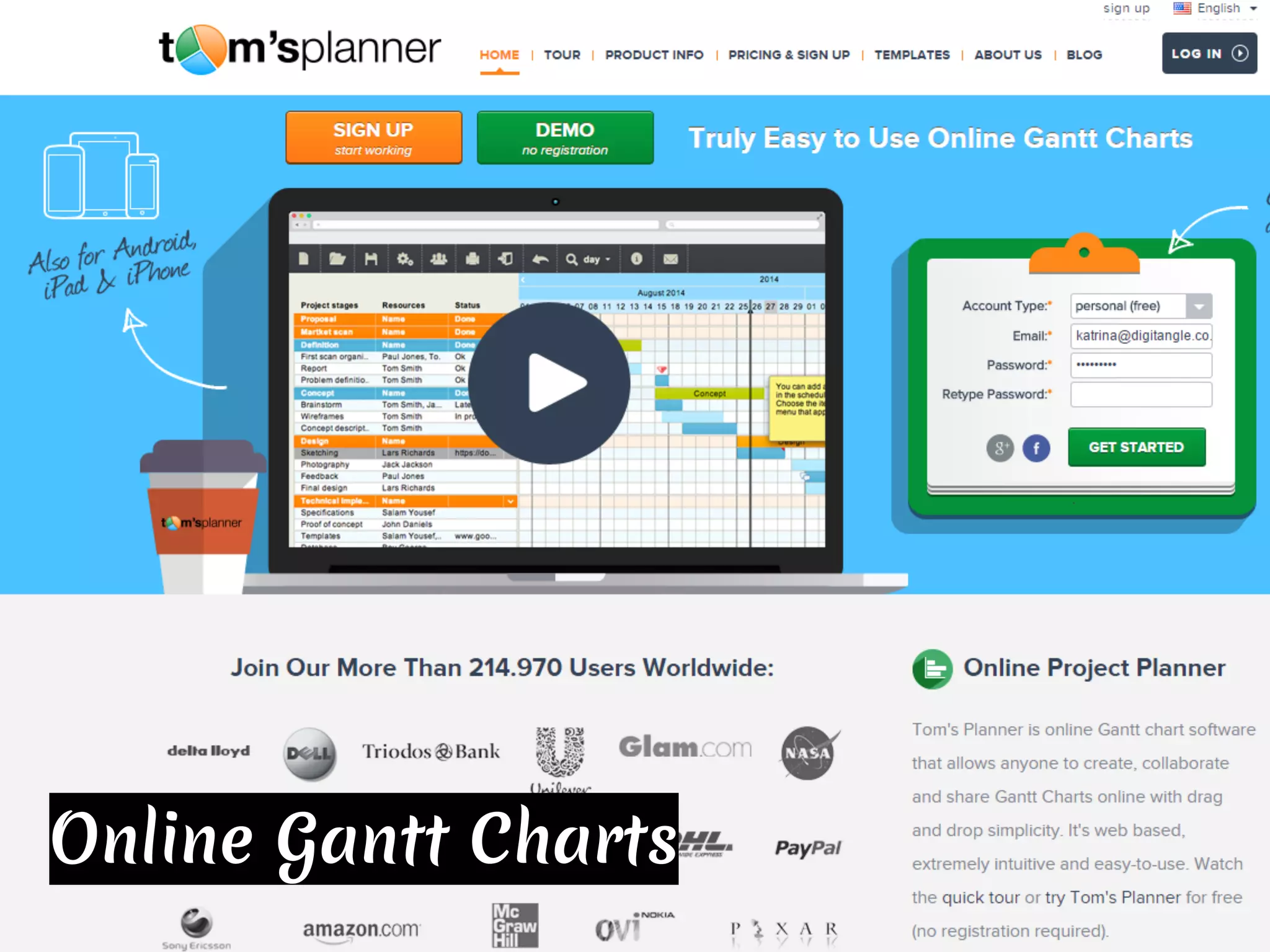 Online Gantt Charts
 