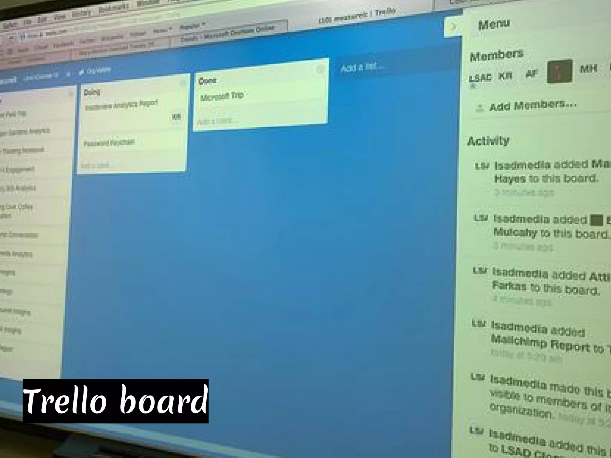 Trello board
 
