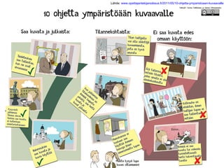 Kolmen vinkkiä videoprojekteihin
Richard Byrne: www.freetech4teachers.com/2016/03/three-tips-for-planning-video-projects.html
1. Keep it short and sweet
•Hyvin suunniteltu ja editoitu 90 sekunnin video toimii!
•Aikarajan määrittely helpottaa rajaamista.
2. Vaadi suunnitelmaa ennen kuvaamista
•Etukäteissuunnittelu ohjaa pohtimaan videon tarkoitusta.
•Suunnitelmaan mm. taustakuvat, ääniefektit, keskustelu, kertojan ääni,..
•TOISAALTA: Lyhyiden videoiden kanssa toimii myös kokeileminen. Kun on
kuvannut ensimmäisen version, tietää mikä toimii ja mikä ei ja voi kuvata
uudelleen. www.freetech4teachers.com/2015/05/seven-steps-for-creating-videos-in-your.html
3. Määrittele, mitä arvioidaan ja kerro se oppijoille (tai sopikaa
yhdessä)
•Arvioinnin kohteena esim. syy-seuraussuhteiden ymmärtäminen, tietyn ilmiön
moninaisuuden ymmärtäminen, videokerronta,..
 