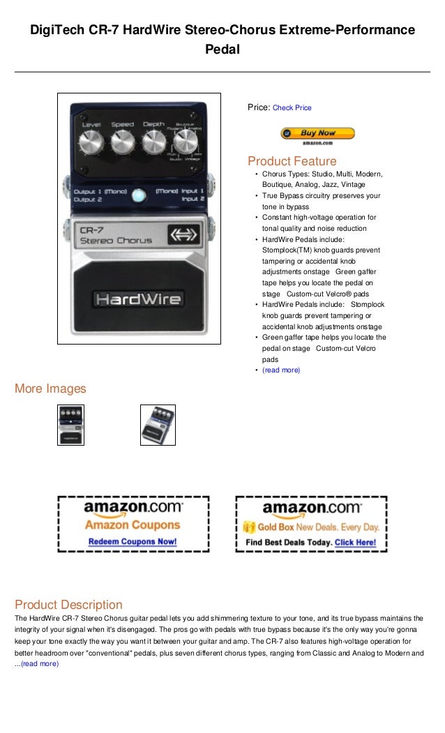 Digi tech cr 7 hardwire stereochorus extremeperformance pedal