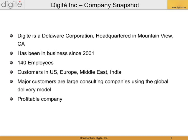 Digite Overview - IT Services | PPT