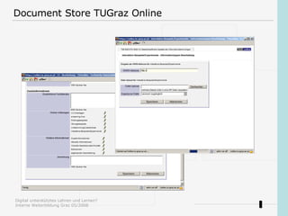 Document Store TUGraz Online 