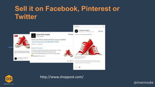 15
Sell it on Facebook, Pinterest or
Twitter
http://www.shoppost.com/
 