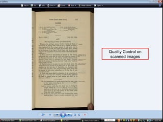 Quality Control on
scanned images
 