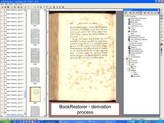 BookRestorer - derivation
       process
 