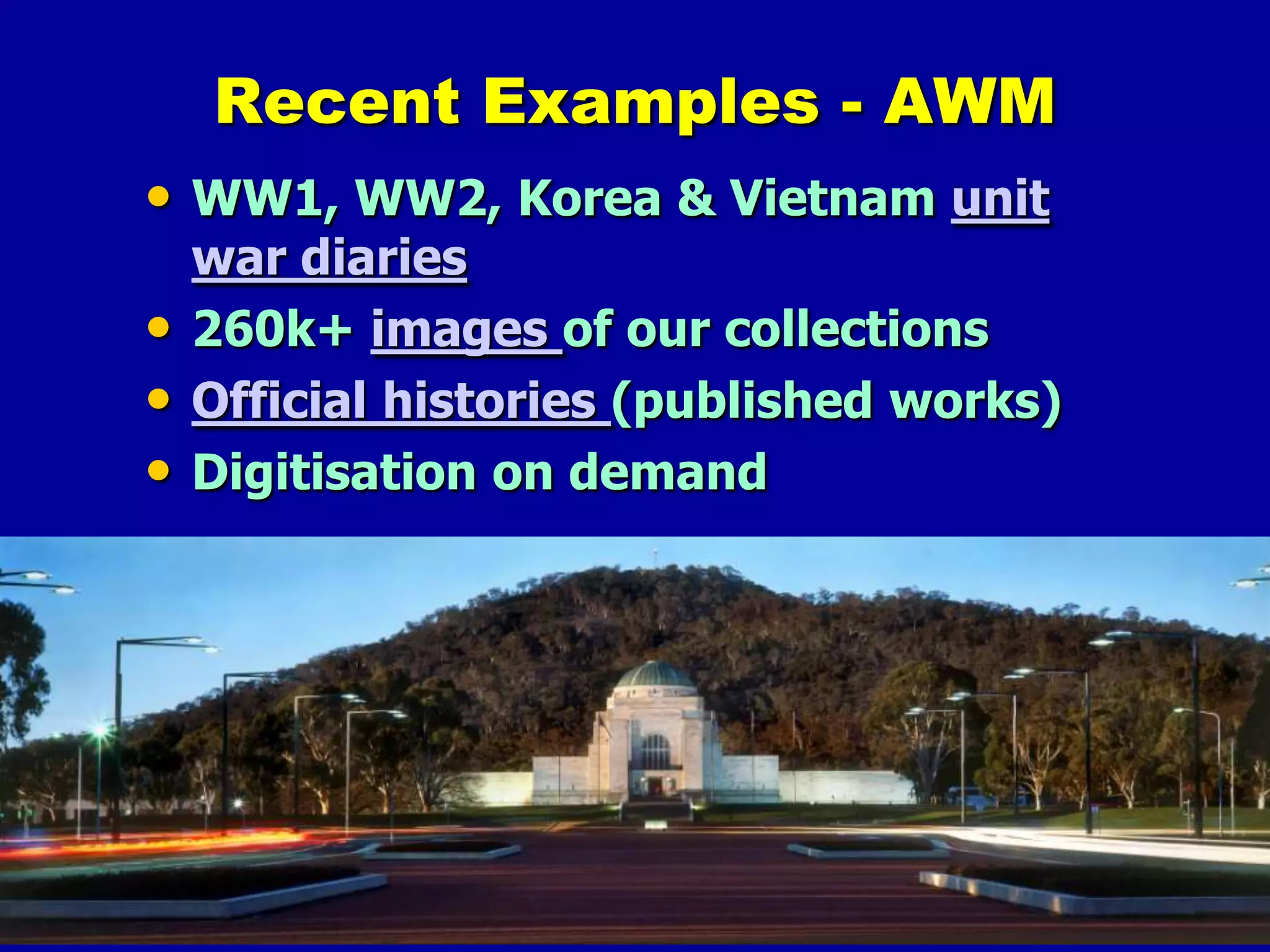 Institutional & shared repositories