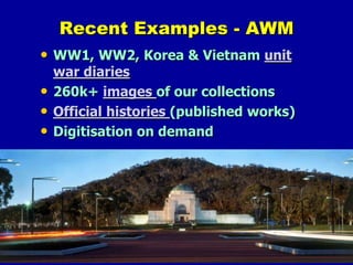 Institutional & shared repositories