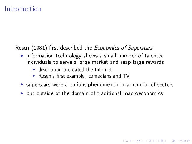 the economics of superstars the economics of superstars