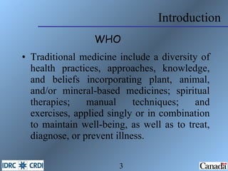 Digitization, IPR and Access to Traditional Medicine Knowledge in ...