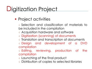 Digitization projects for libraries c samaniego | PDF