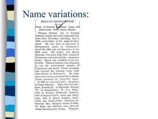 Name variations: 