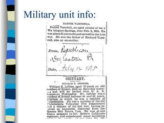 Military unit info: 