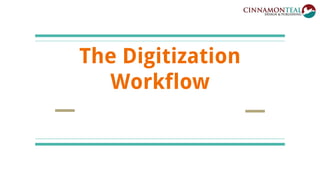 The Digitization
Workflow
 
