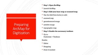 Comprehensive Guide to Digitizing Maps Using ArcMap GIS Software | PPTX