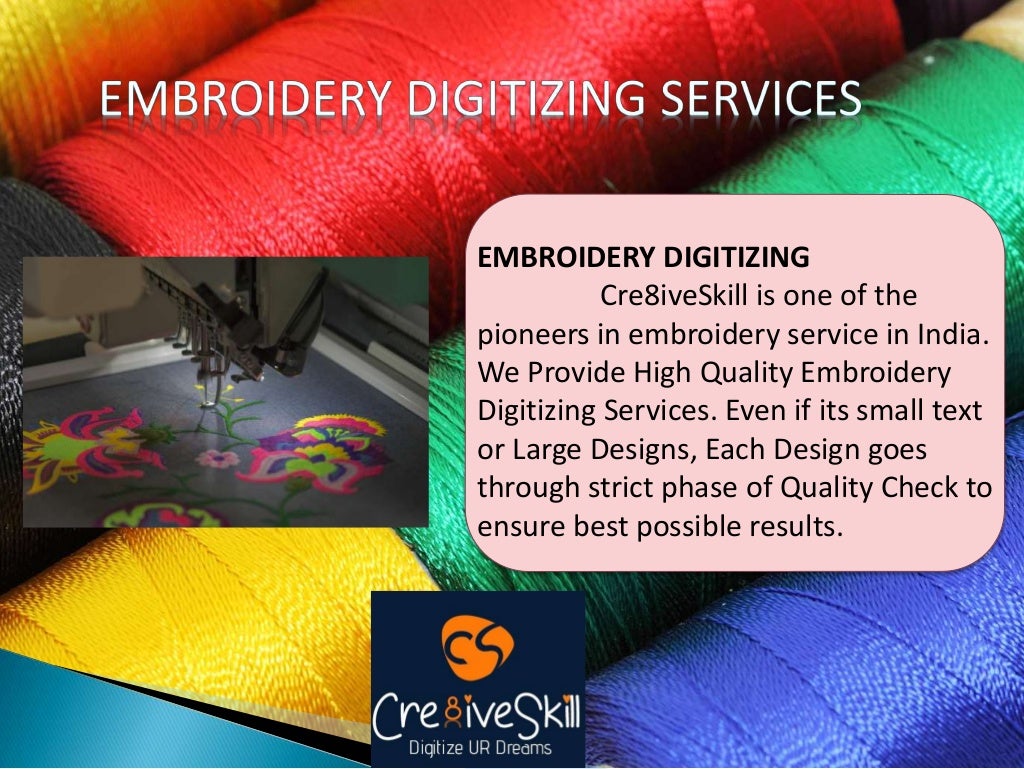 Embroidery digitizing vector graphic custom garmenting services india