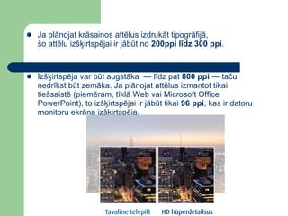 Digitālā attēla raksturlielumi | PPT