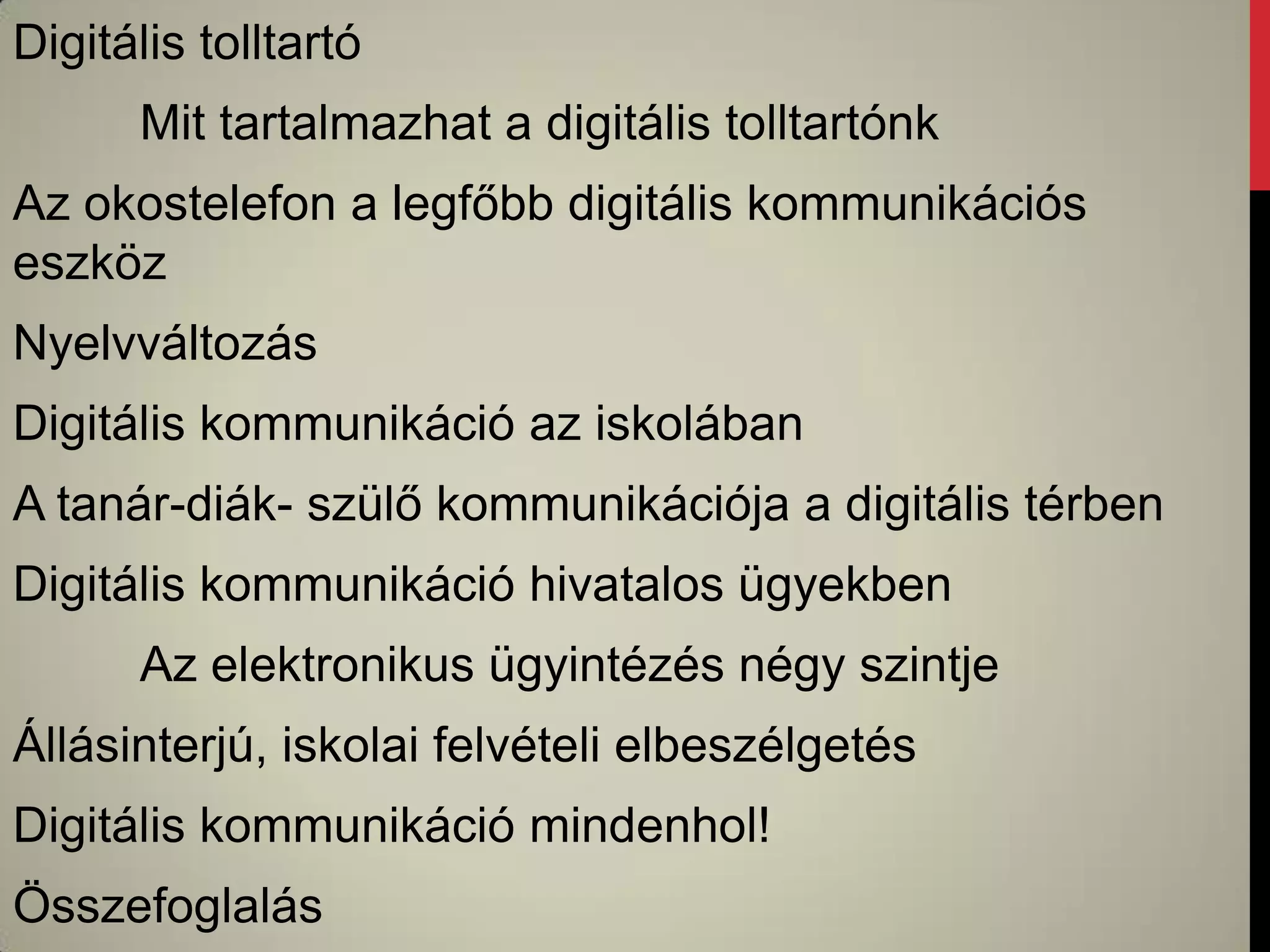 Digitális kommunikáció | PPT