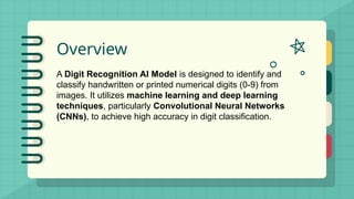 Digits Classification Overview Image Digit recognition Model................. | PPTX