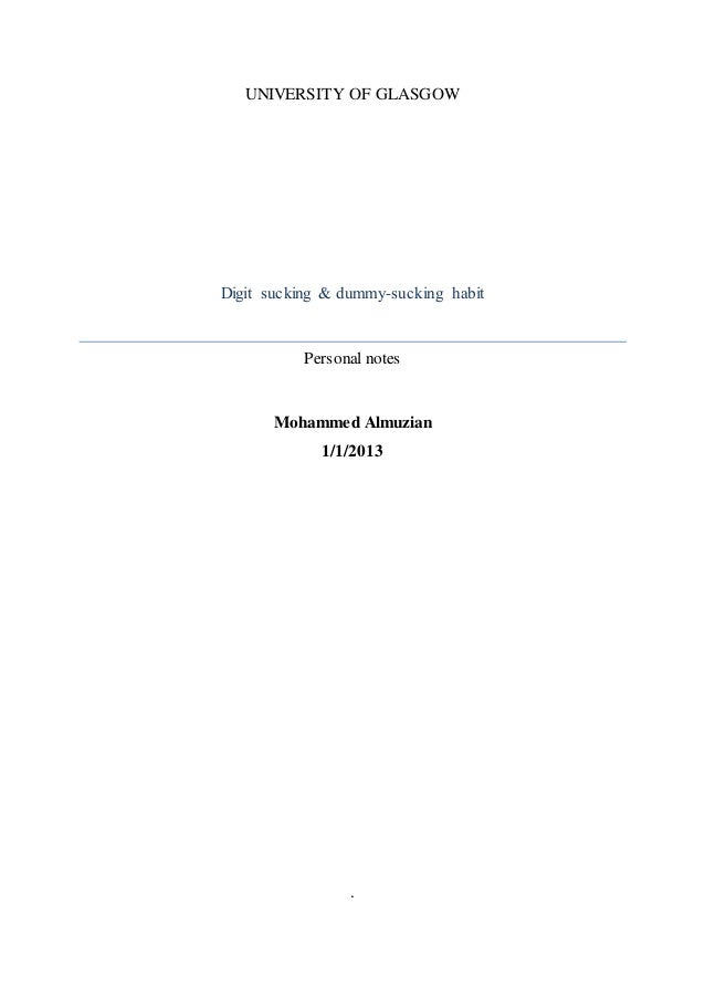 Digit Sucking Thumb And Dummy Sucking Habit For Orthodontists By A
