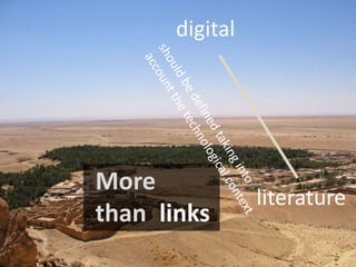 The Future of Books: Digital Literature & Market